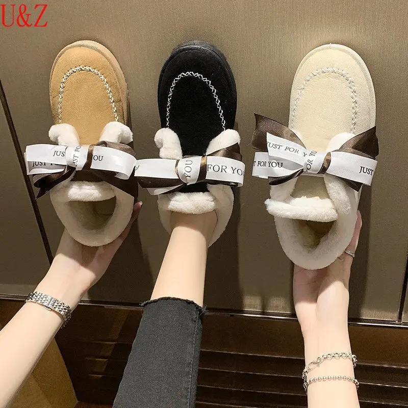 

2020 New Winter Women snow boots Brand Warm Women Boots Big Size Waterproof Ankle Boots Short Black/Beige/Brown female fur Boots