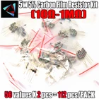 Комплект металлоксидных резисторов 112 шт.лот 5 Вт 5% 1R-1M 56 значений * 2 из углеродного пленочного резистора