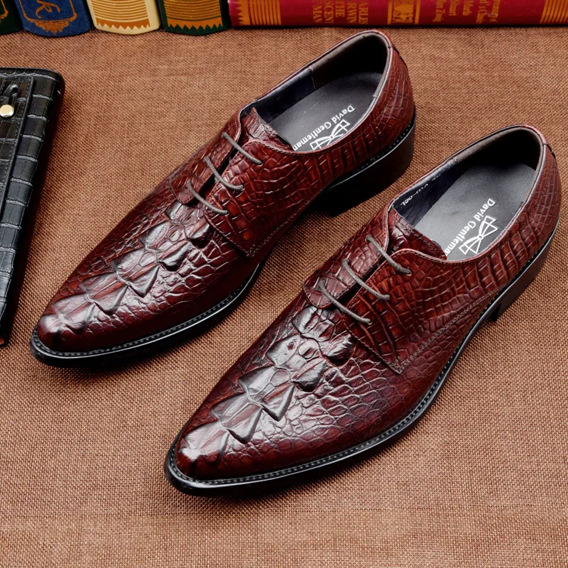 QYFCIOUFU 2019 итальянские крокодиловые туфли ручной работы брендовые дизайнерские