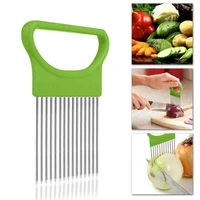 tomato onion vegetables slicer cutting aid holder guide slicing cutter safe fork kitchen accessories convenient onion tools