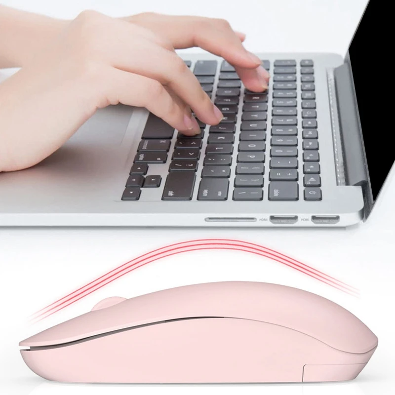 

2.4Ghz Wireless Bluetooth Mouse 1200Dpi Rechargeable Silent Mouse Optical Mute Mice for Mac Pc Laptop Tablet