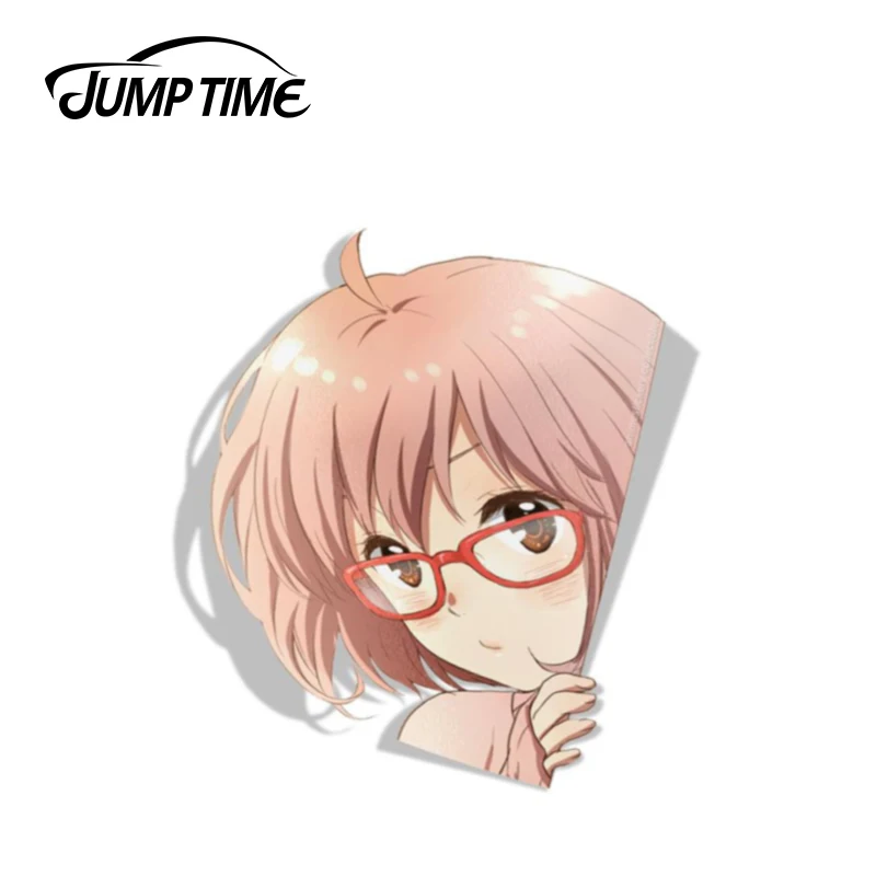 Забавные виниловые наклейки с временем скачка 13 см x 10 3 за окном границы