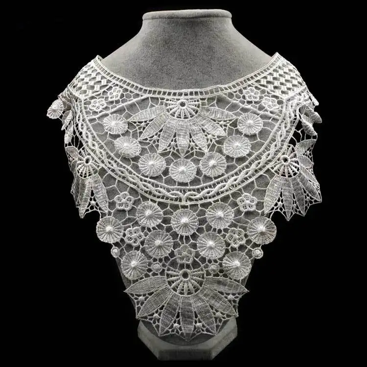 Вышивка с круглой горловиной для творчества искусственные Съемная воротники