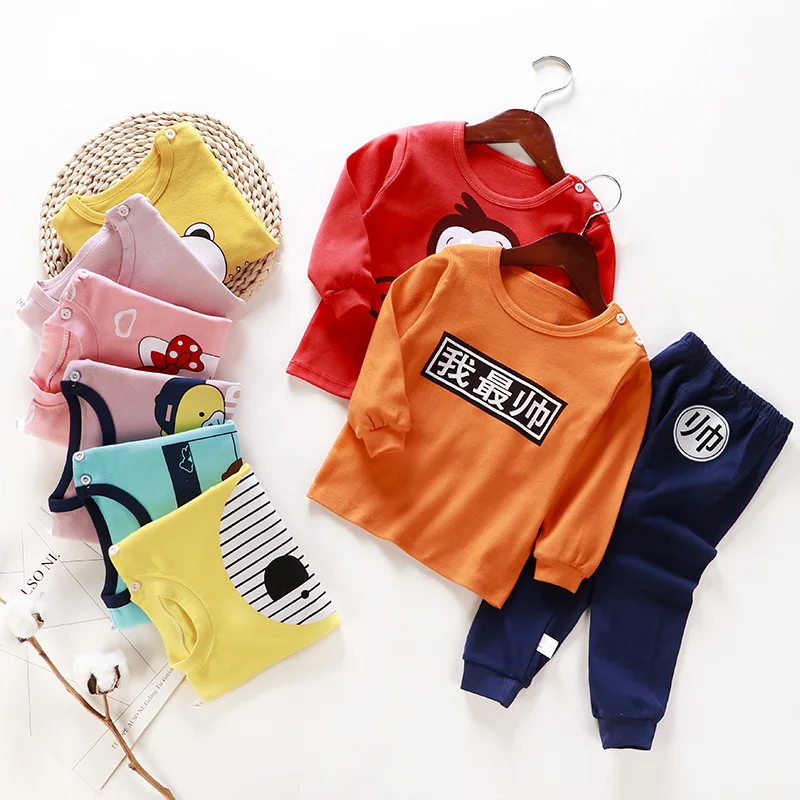 Новый стиль комплект детского нижнего белья хлопковая Детская осенняя одежда