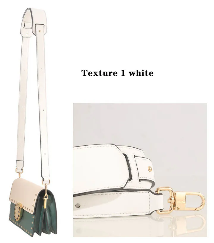Texture 1 white Высокое качество, натуральная кожа, сумка на ремне, модный продукт, сумка для девочек, аксессуары, 81-118 см, Регулируемый Женский широкий плечевой ремень - Цвет: Texture 1 white