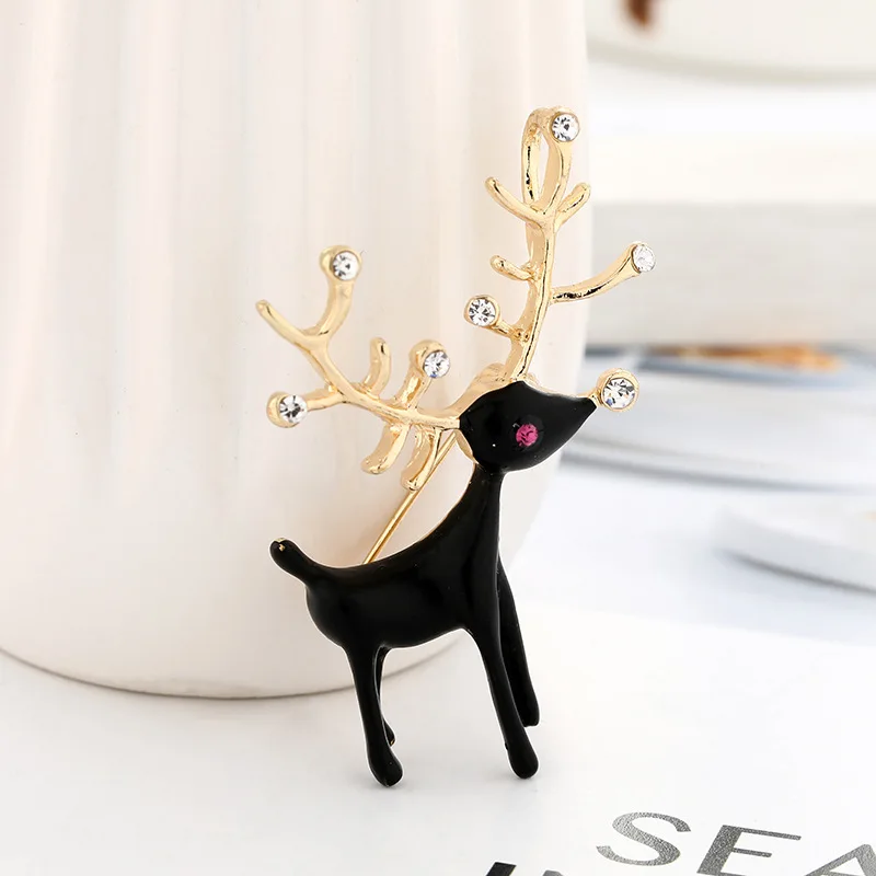 Sika брошь в виде оленя с кристаллами рождественские булавки и броши для женщин