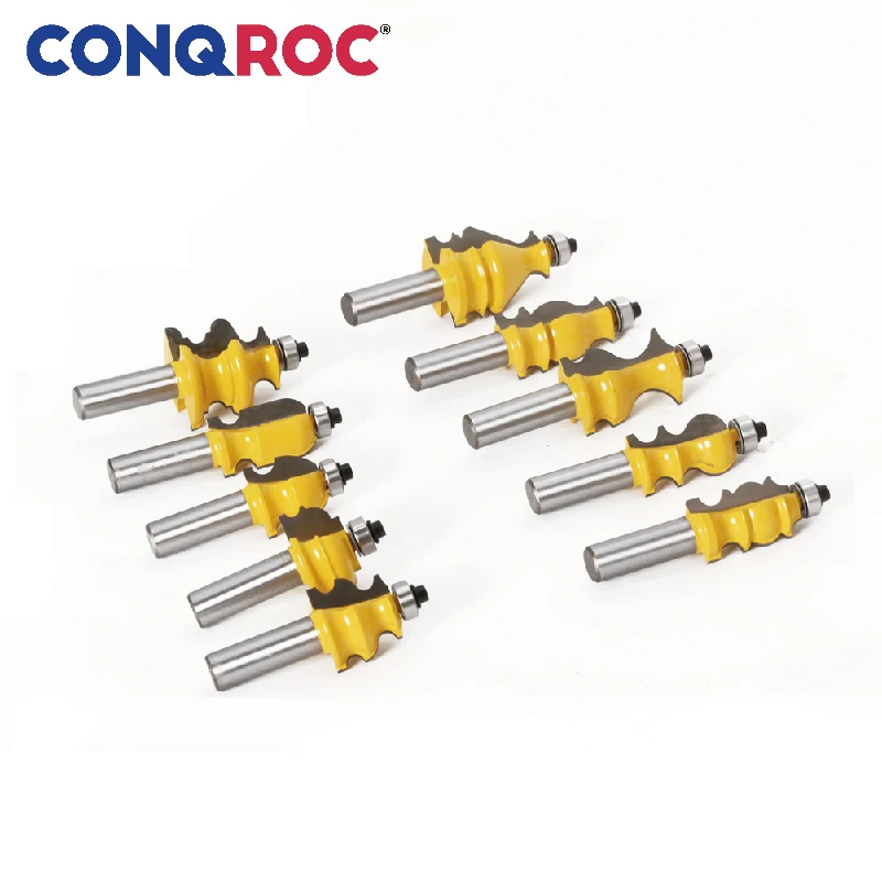 10 шт. 12 мм с прямым хвостовиком архитектурная Лепка для поручней набор фрез