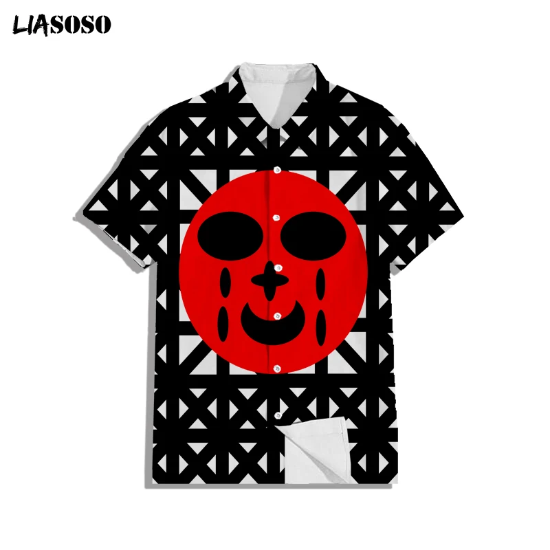

LIASOSO New Fashion Super Suitable For Beach Surfing Casual Beach Shirt Human Expression Casual Beach Surfing Shirt