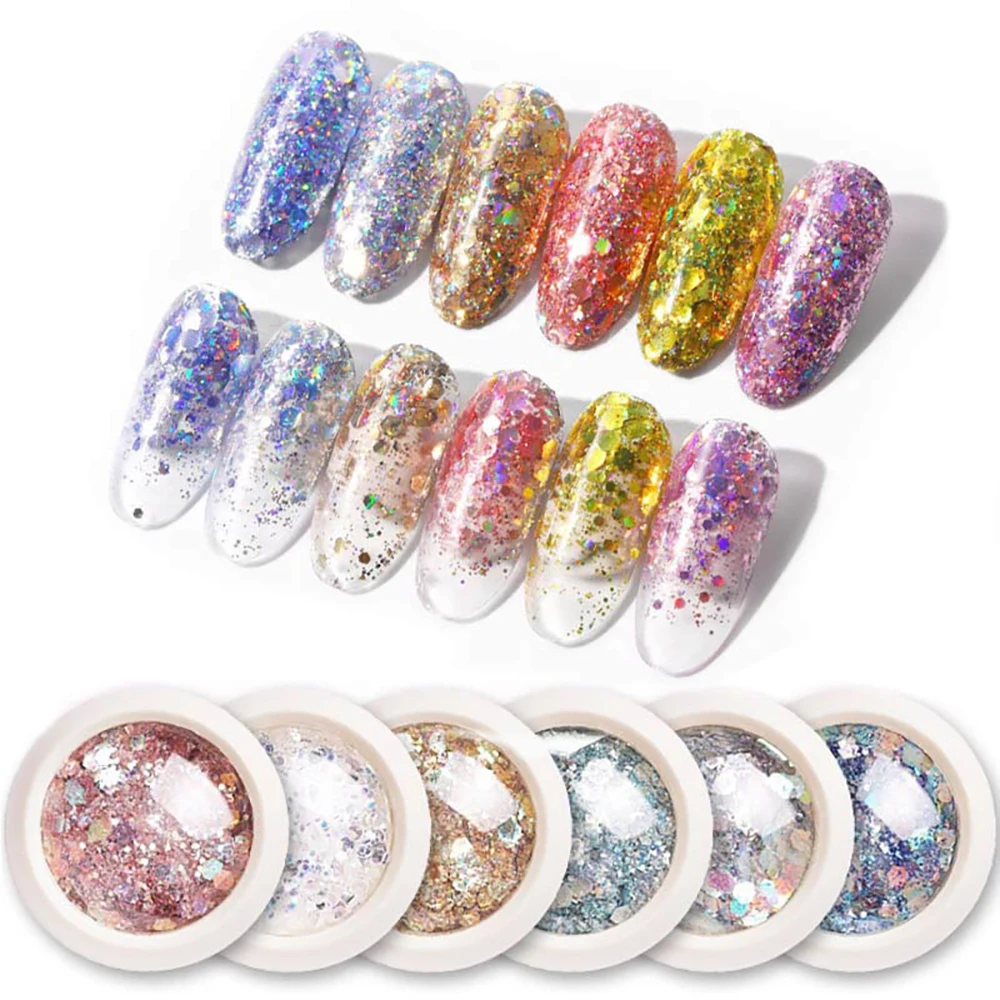 8 коробок/набор блестки для ногтей|Стразы и украшения| |