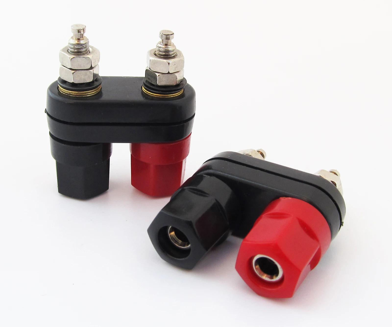 

10pcs Nickel Plated 2-way Dual Binding Post Audio Amplifier Terminal Banana Jack Item No.: 23-0067A