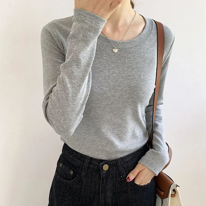 

Женская одежда BOBOKATEER с круглым вырезом, женская одежда, хлопковые женские рубашки, женские футболки, обтягивающие футболки для женщин