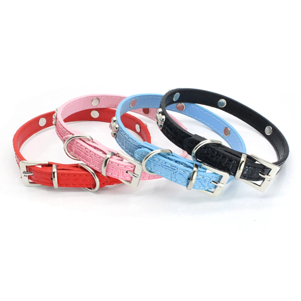 Регулируемый ошейник из искусственной кожи для маленьких собак и