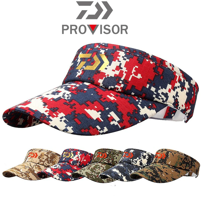 

Кепка DAIWA Мужская для спорта на открытом воздухе, камуфляжная кепка от солнца, для рыбалки, бейсбола, путешествий, Кепка с цветным сетчатым п...