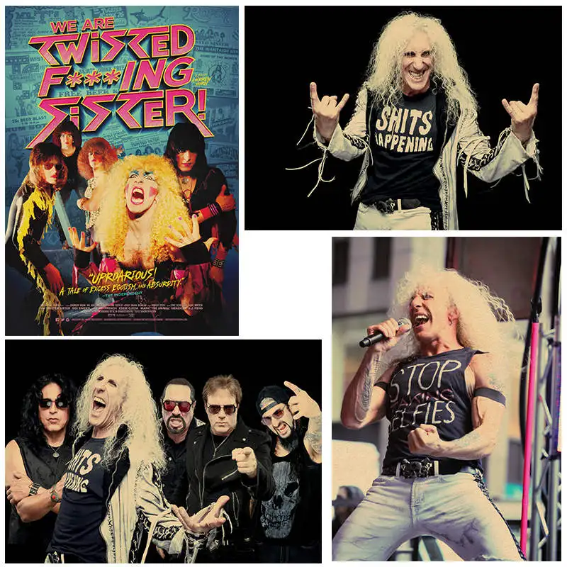 Горячие скрученные сестры Рок Группа Музыка крафт-бумага плакат для кафе