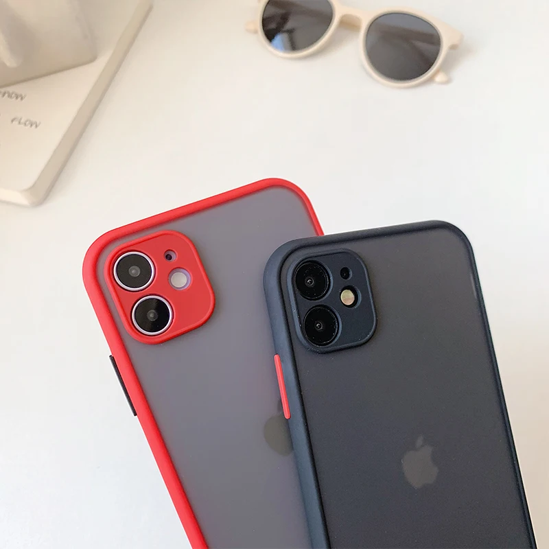 

Camera Protection Bumper Phone Cases For OPPO Reno4 For oppo Reno4pro Matte Translucent Shockproof Back Cover