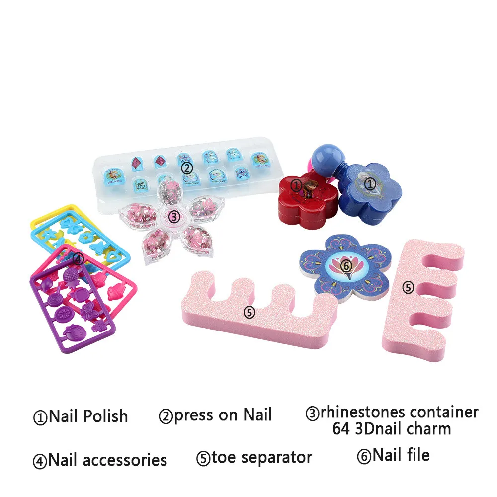 Дисней Гель-лак для ногтей Набор Мода водорастворимый красота ролевые игры дети