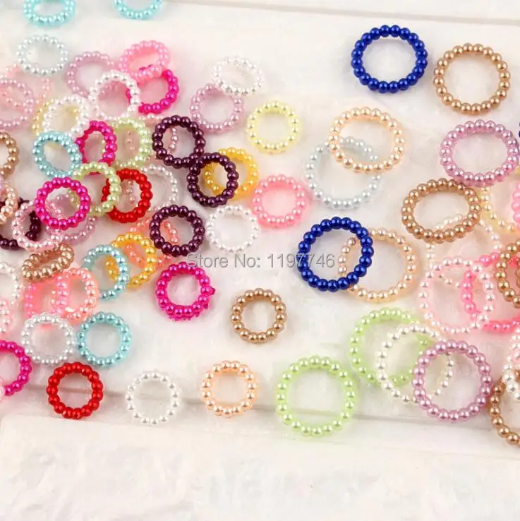 Полужемчужины для дизайна ногтей украшения 10 мм 50 шт. имитация круглых жемчужин