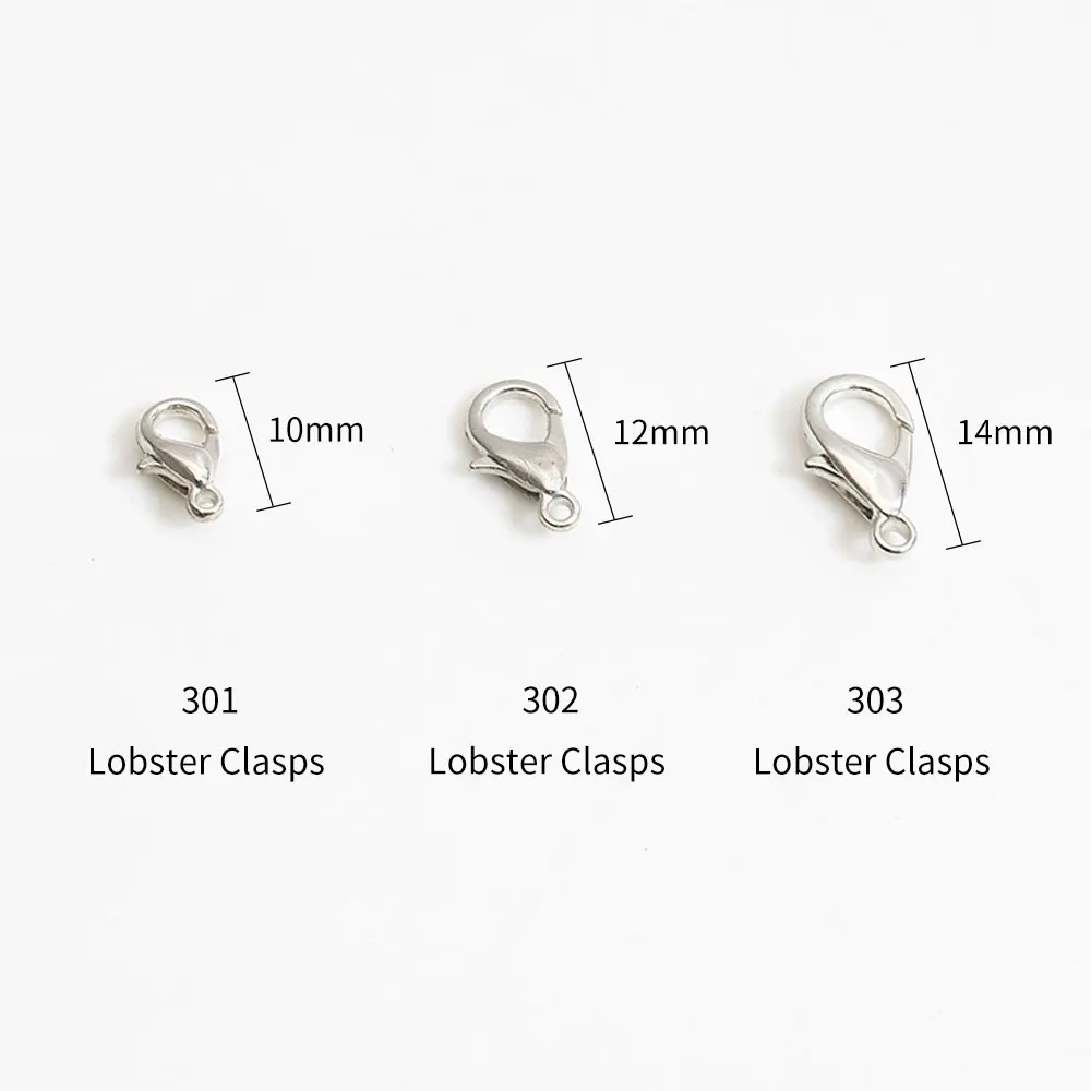 Застежки-карабины из цинкового сплава 3 цвета 100 шт./лот для изготовления