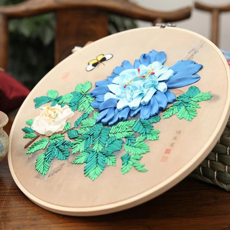 Набор для вышивки крестиком романтичный цветок и бабочка 3d Вышивка крестом