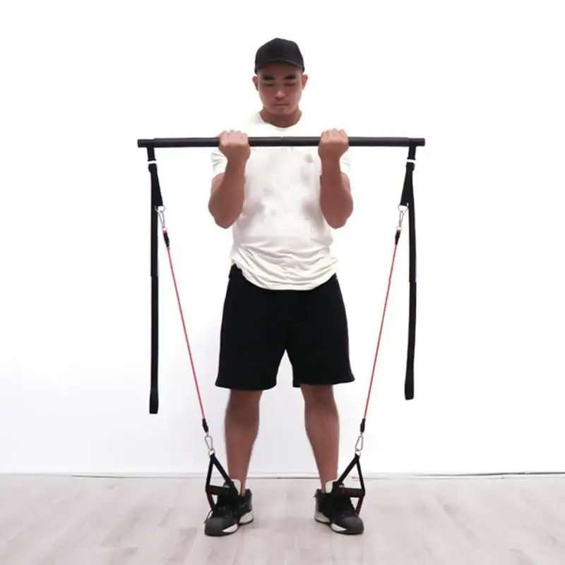 

Portable Pilates Bar Resistance Band Yoga Pilates Stick Home Yoga Exercise Fitness Bar with Workout Equipment Training Kit