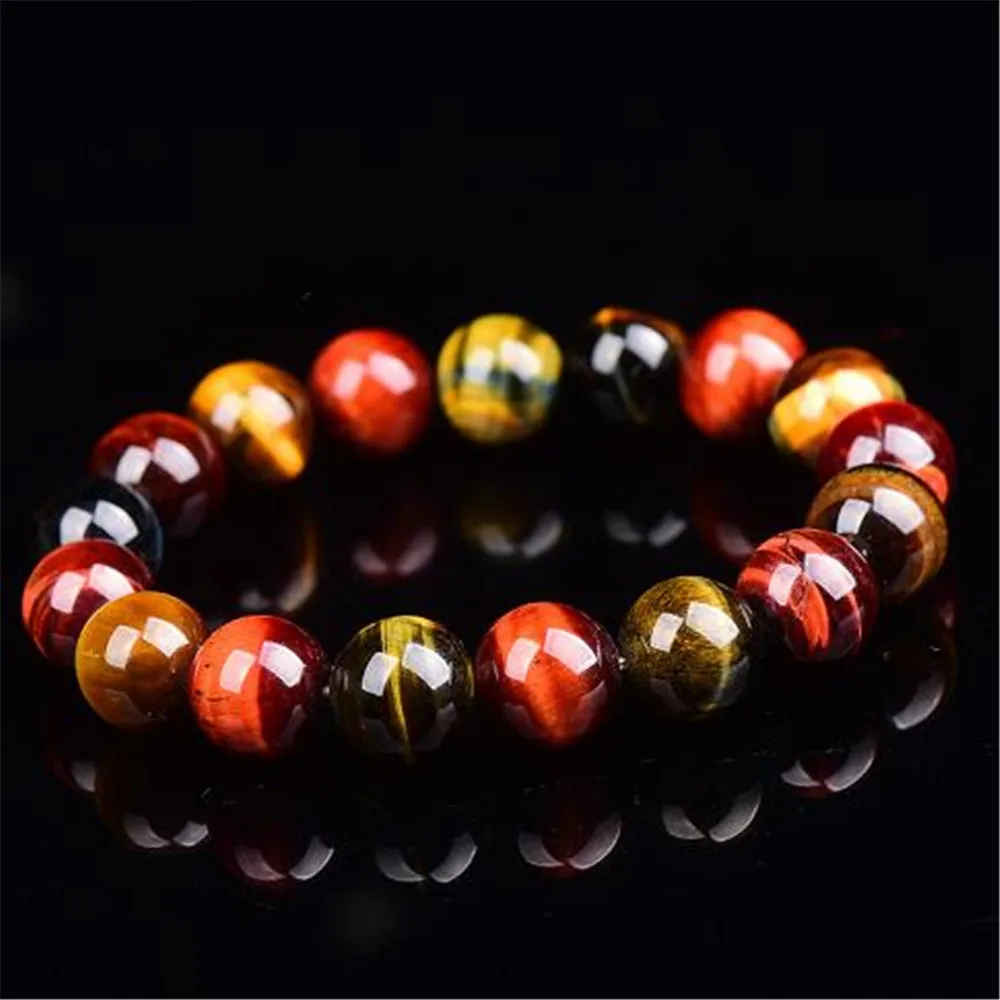 10 мм натуральные красочные красные желтые синие тигровые глаза каменные бусины