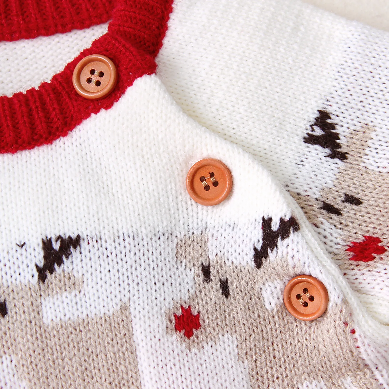 

Newborn Baby Boy Girl Long Sleeve Knit Cartoon Christmas Romper Jumpsuit Clothes