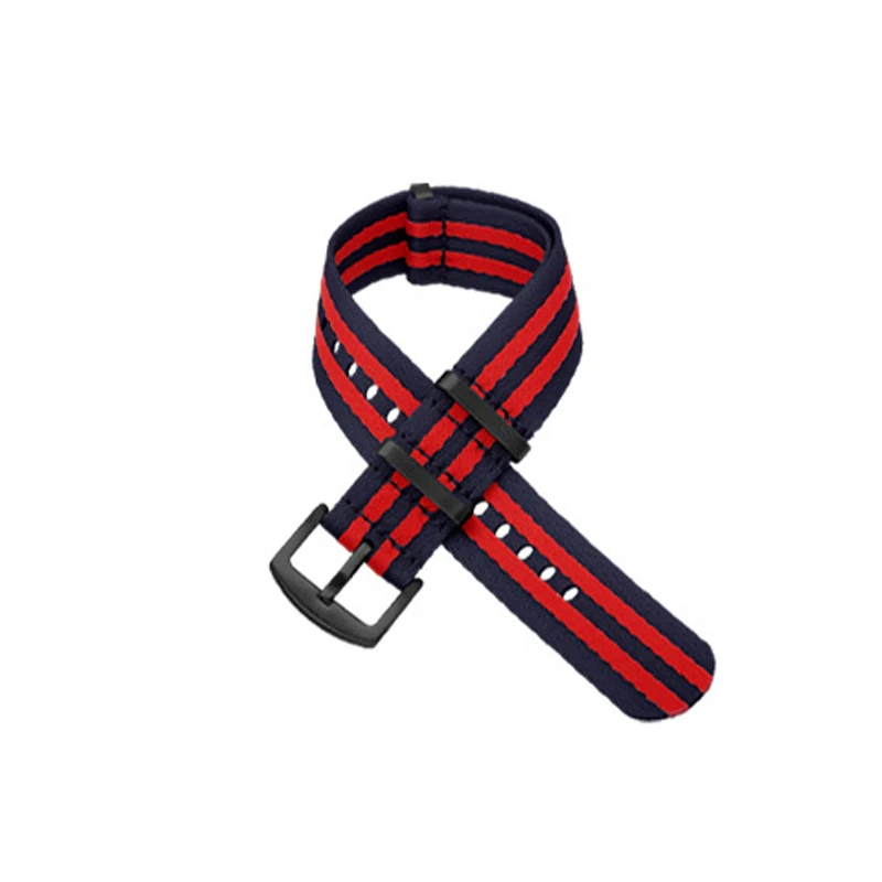 blue red side Высокое качество, 20 мм, 22 мм, нейлоновый ремень безопасности, ремешок для наручных часов Nato, ремешок для военных часов James Bond, сменные Ремешки для наручных часов# C - Цвет ремешка: blue red side