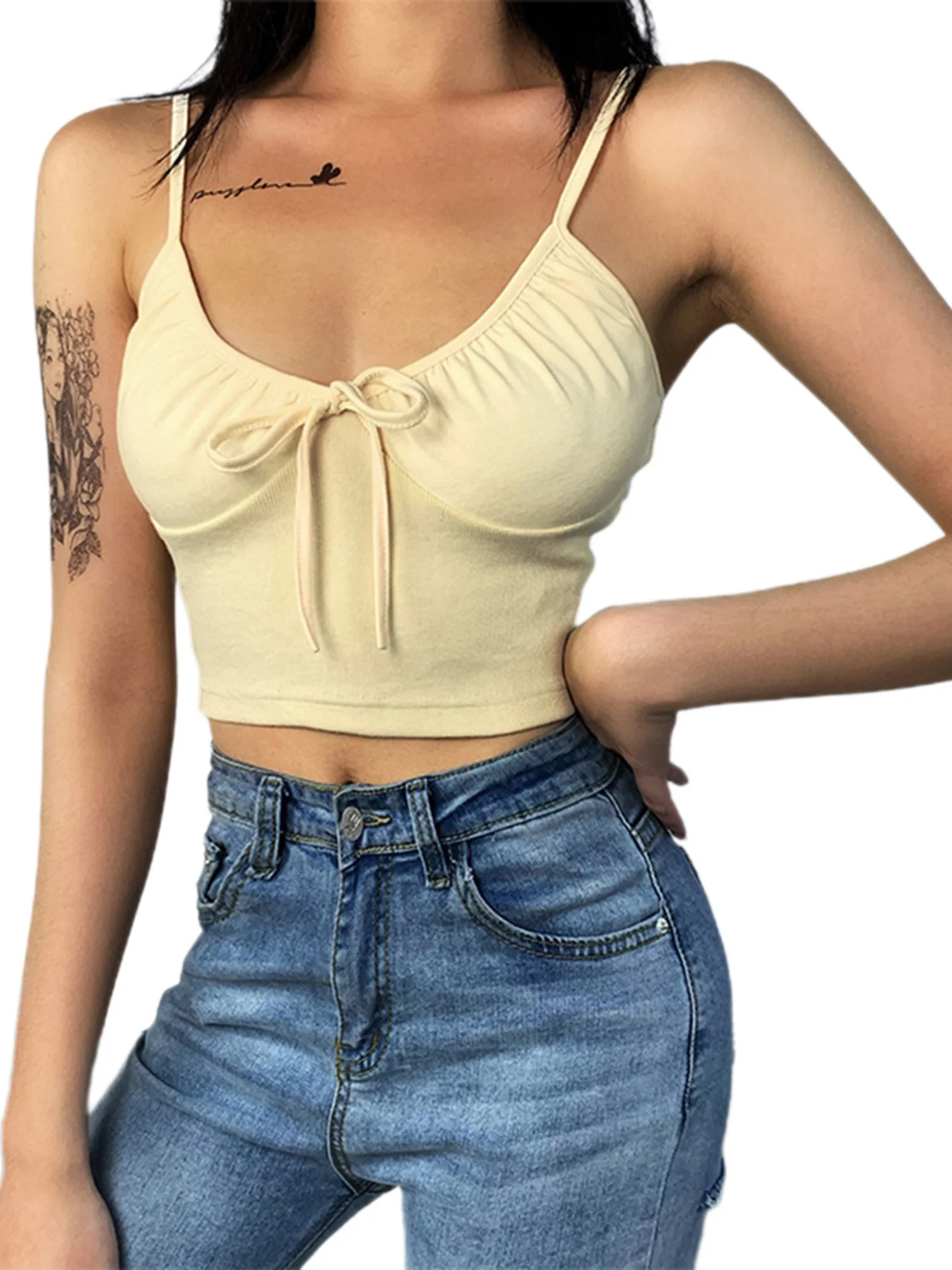 Женская летняя пикантная короткая кофта элегантный однотонный топ без рукавов с