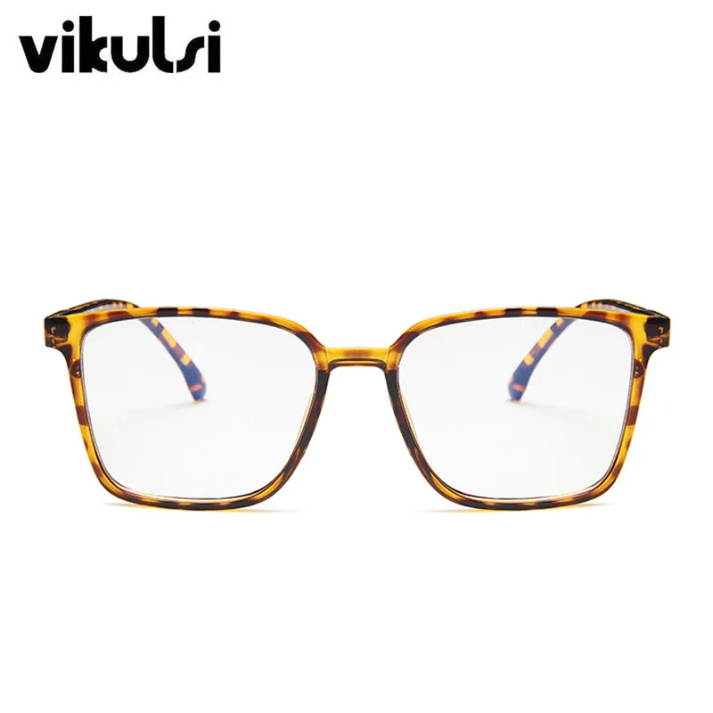 Сексуальная леопардовая оправа для очков квадратная прозрачные линзы при