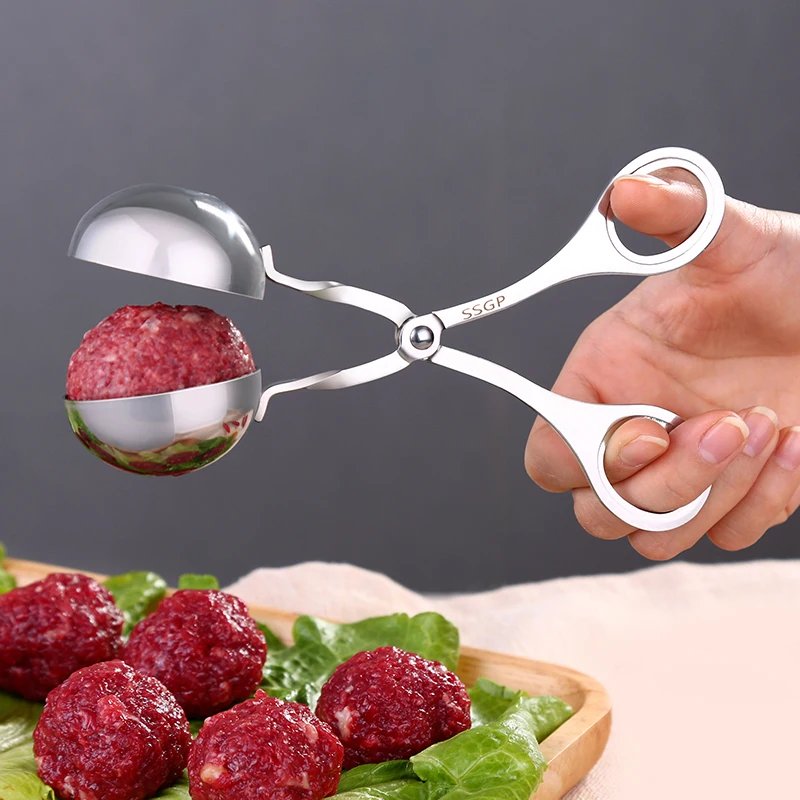 

304 Stainless Steel Meatball Machine Meatball Clip Shrimp Sliding Rice Ball Mold Meatball Spoon Fishball Kitchen Accessories