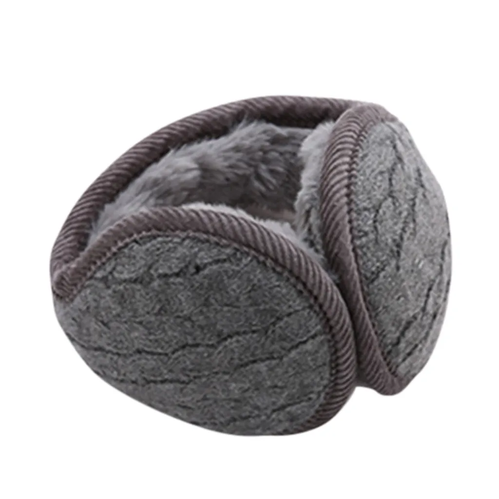 Складные вязаные плотные Наушники унисекс зимние теплые бархатные наушники