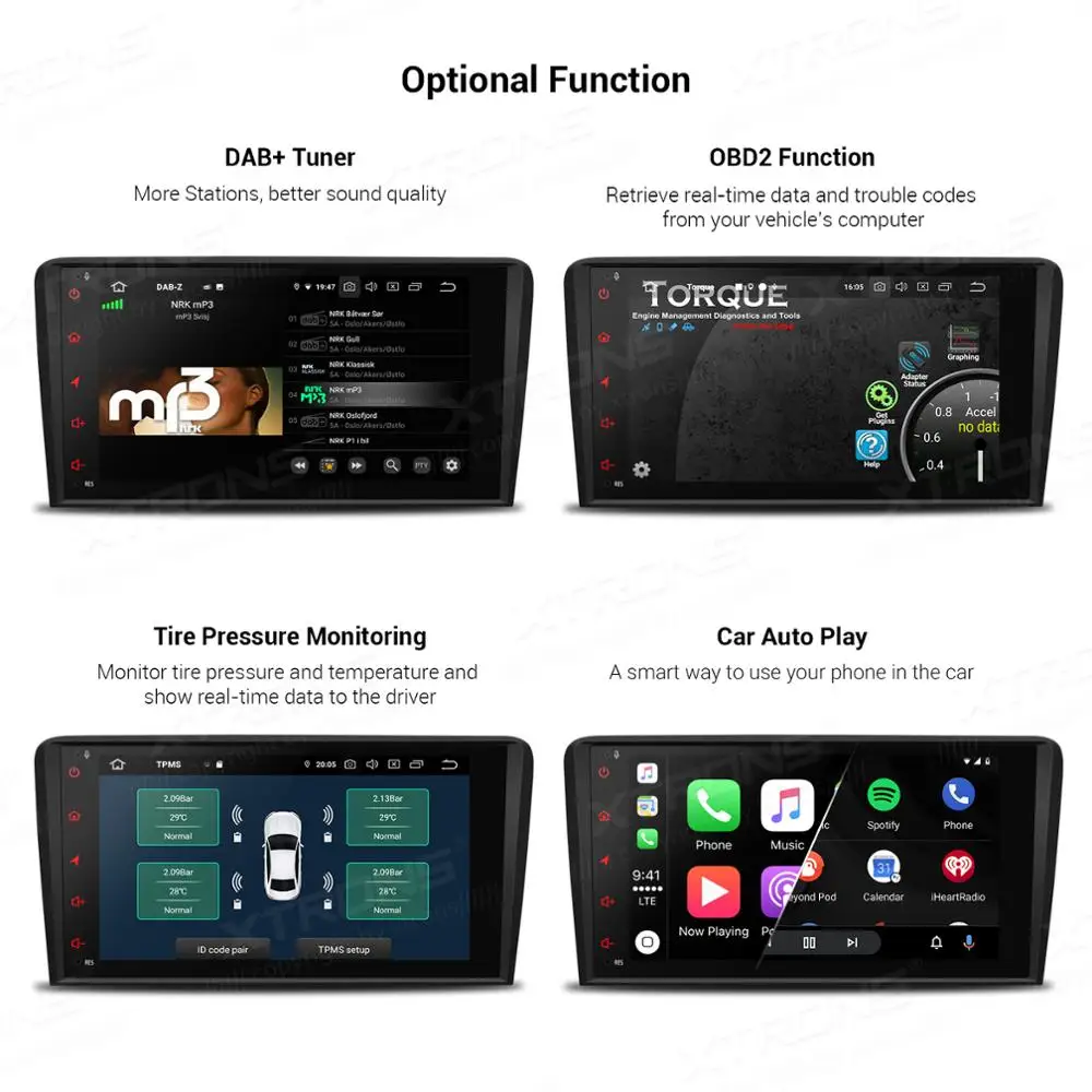 XTRONS Android 10 0 Qualcomm Bluetooth 5 автомобильный стереоплеер для Audi A3 8P 2003 2009 2010 2011 2012 S3 RS3