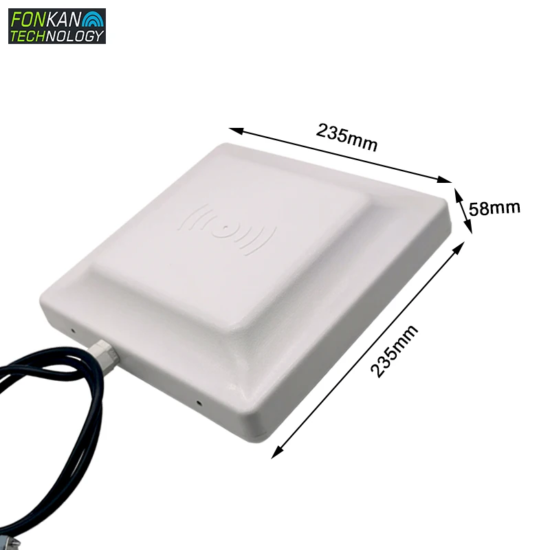 FONKAN UART/RS232 UHF RFID 6M Mid-range Integrated 7dBi антенна 12v источник питания промышленный 860-960MHz