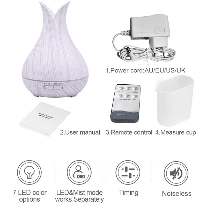 Распылитель эфирного масла с пультом дистанционного управления увлажнитель