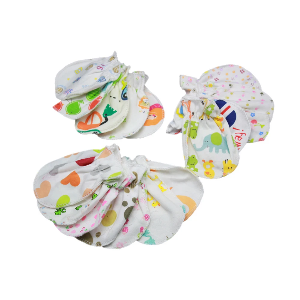 1 пара 100% хлопок детские перчатки против царапин варежки для новорожденных