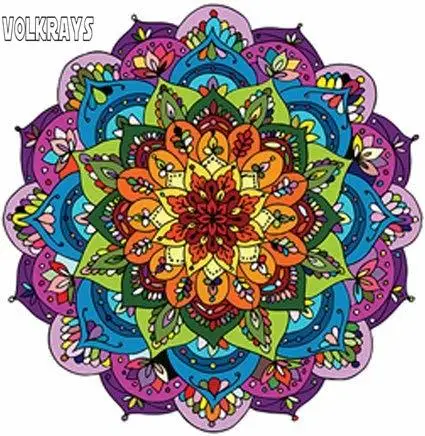 Модная Автомобильная наклейка Volkrays Красивая Радуга Мандала Цветок аксессуары