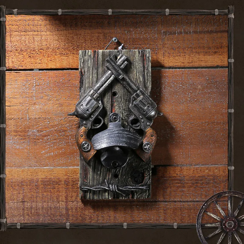 8 дюймов высокое винтажное пиво открывалка Западный бар настенная декоративная