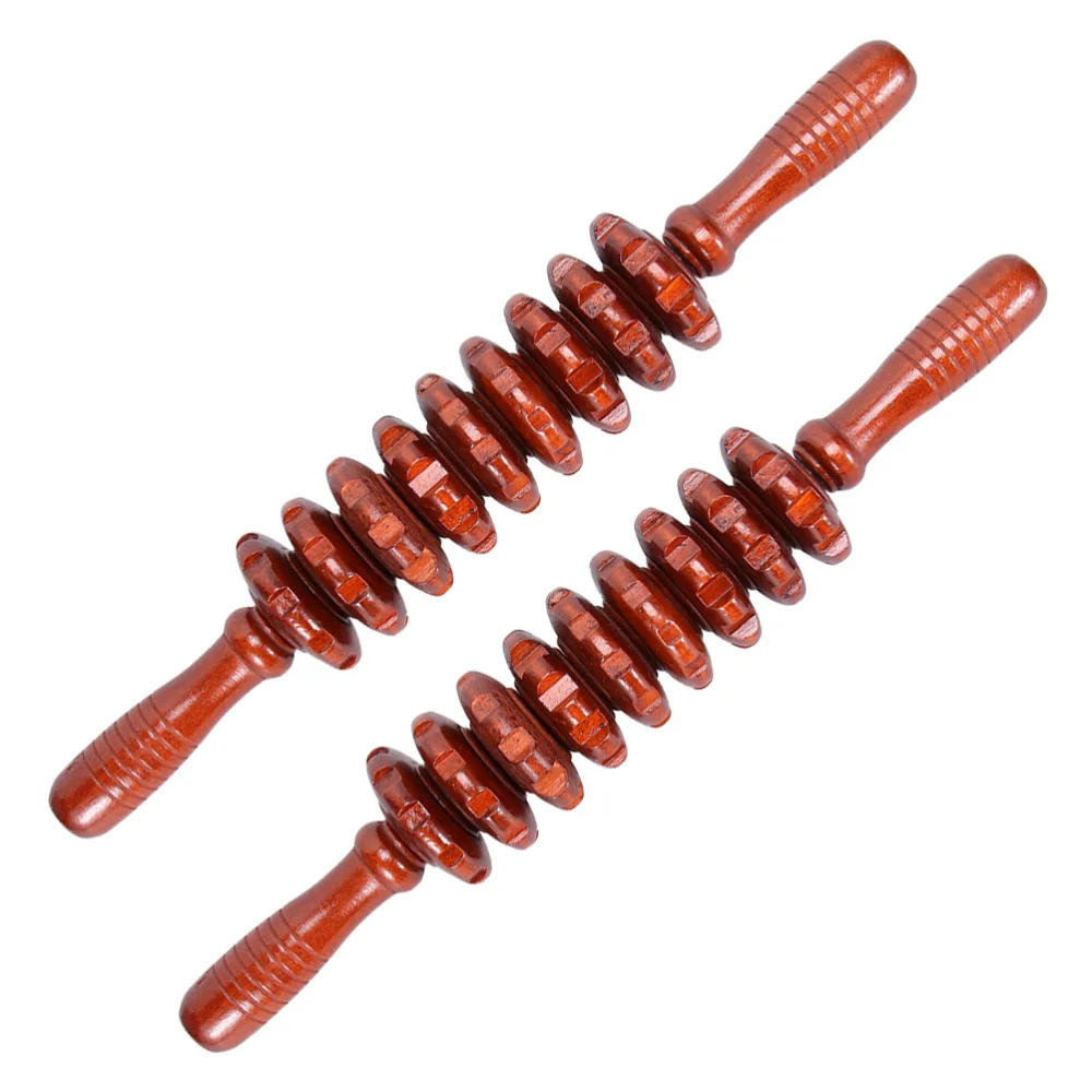 

2pcs Wooden Muscle Massager Body Roller Abdominal Massager Massaging Roller