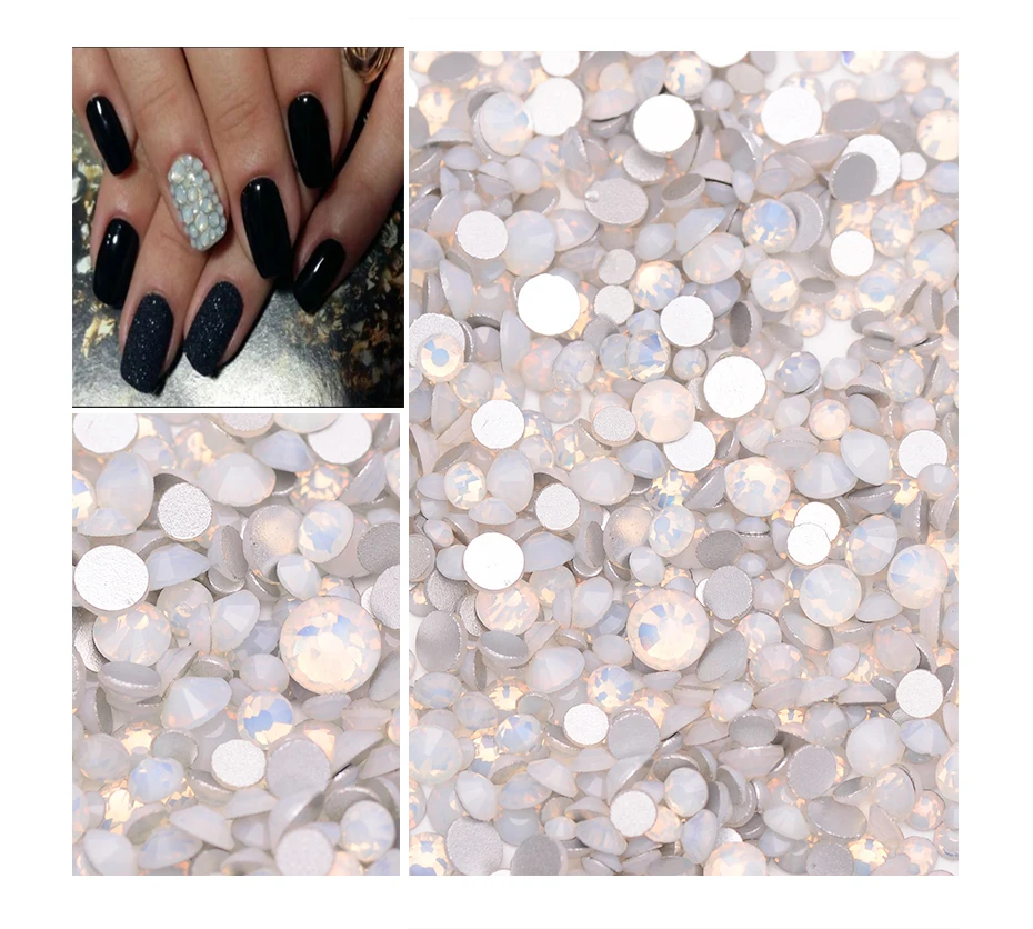 Украшения для ногтей стразы из опала с плоской задней поверхностью | Красота и