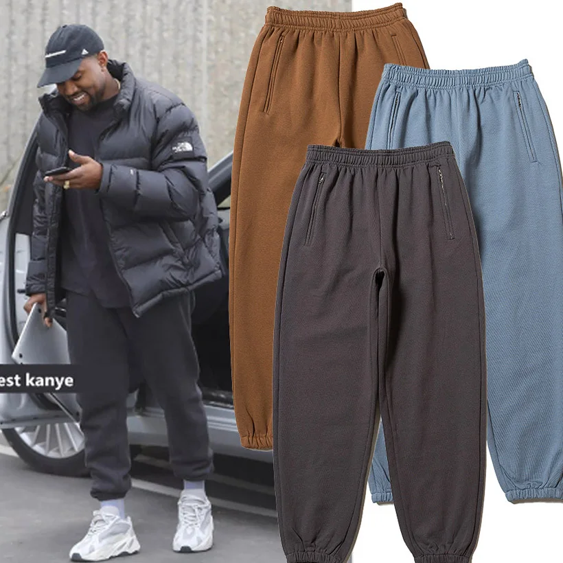 Спортивные брюки для мужчин и женщин сезон 6 штаны Kanye West однотонные