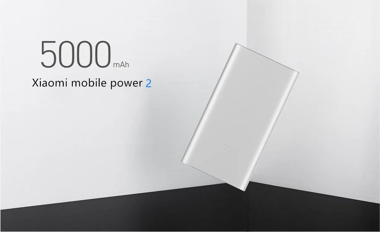 Xiao mi mobile power 5000 mAh power bank портативное зарядное устройство 2 батарея для usb-порта внешний mi power Bank 5000 mAh