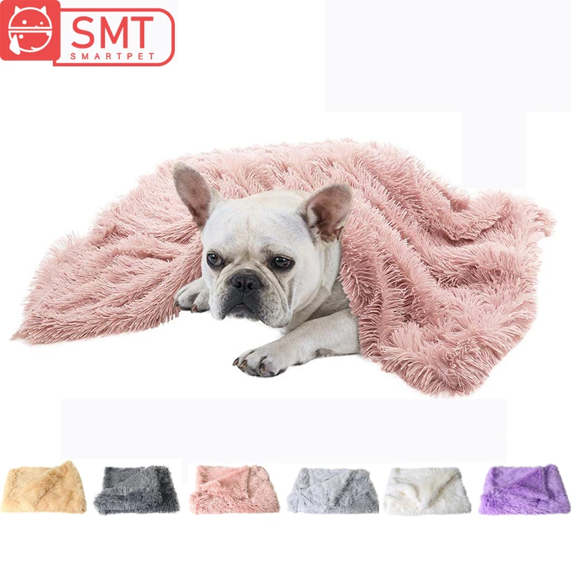 Длинные Плюшевые Собаки Кошки Одеяло домашних животных теплая мягкая флисовая