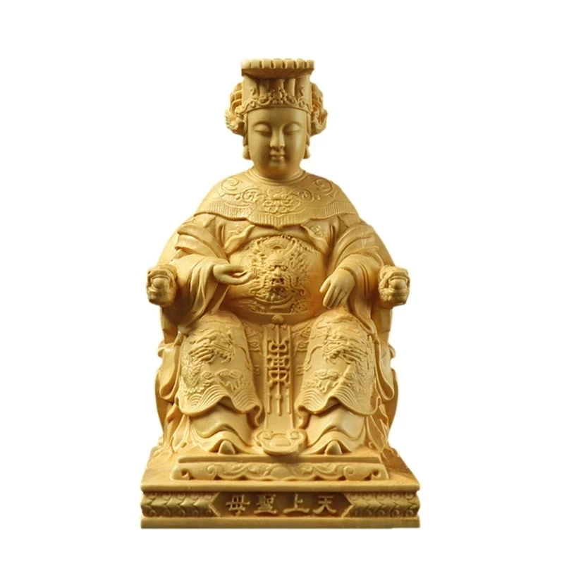 

Китайская статуя Lin Mo, Lin Moniang, резьба по дереву, Mazu, морская богиня, украшение автомобиля, фигурки ma-tsu