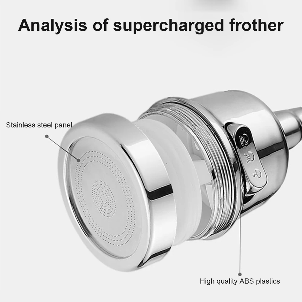 

Kitchen Faucet Head 360 Degree Rotatable Three Adjustable Water Spray Modes Anti-Splash Sink Tap Sprayer Head Replacement