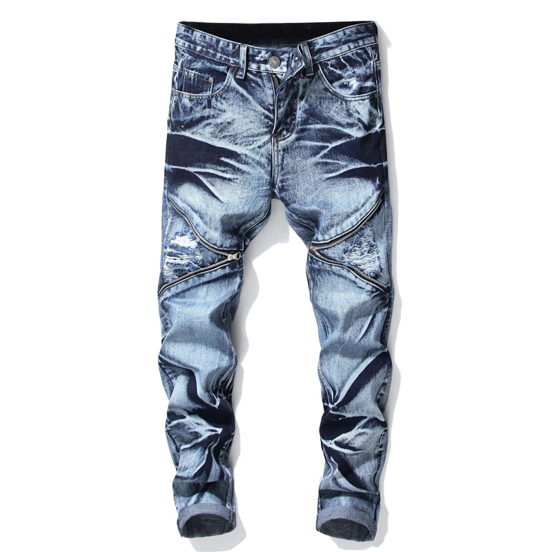 2019 Новые Большие размеры s прямые локомотив складывается старые мужские джинсы