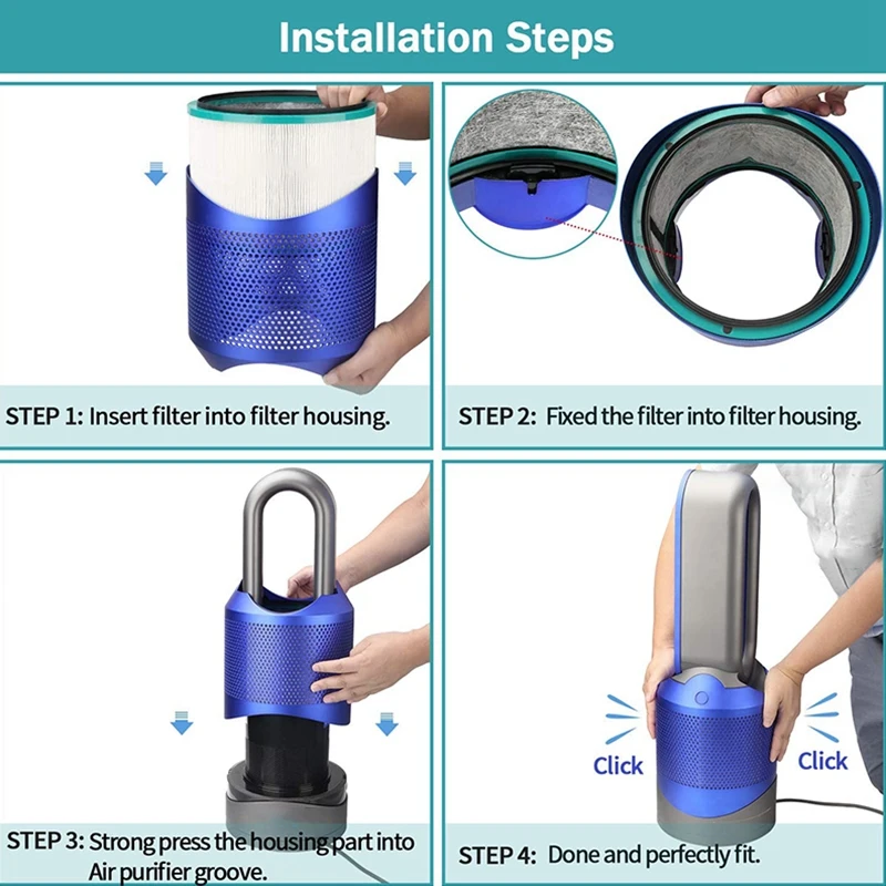 

Purifier Replacement Filter for Dyson Pure Cool Link Desk & Dyson Pure Hot+Cool Link purifiers for Models DP01