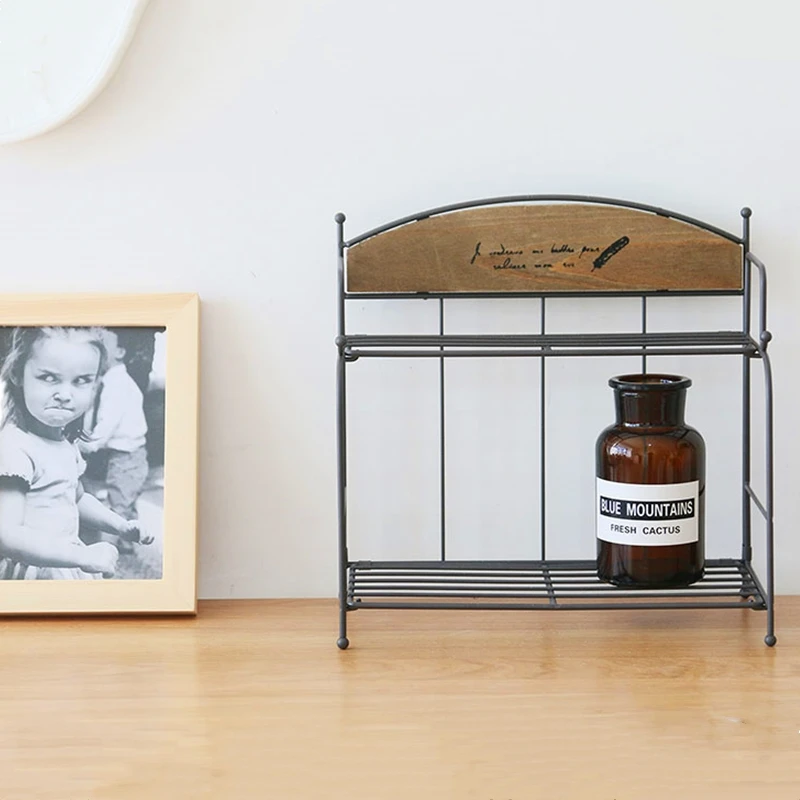 Стеллаж для хранения косметики из кованого железа настольный держатель духов