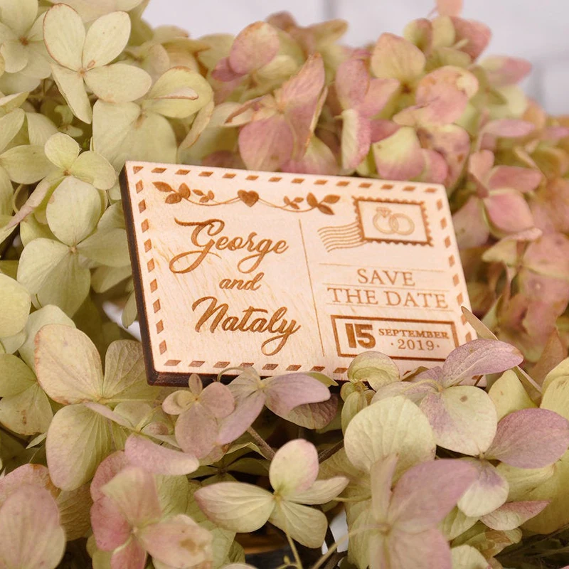 Календарь конверт сохранить дату магнит на заказ дерево свадебные подарки для