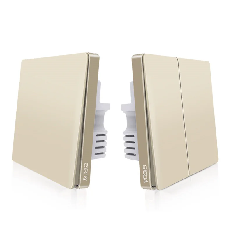 

Aqara Wall Switch Zigbee Smart Fire Wire Light Remote Control No Neutral WiFi Switch Single Double Key For Mi Home Apple Homekit