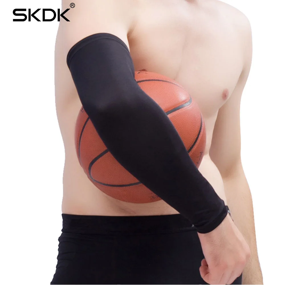 Однотонная защита для баскетбольных рук спортивная удлиненные налокотники